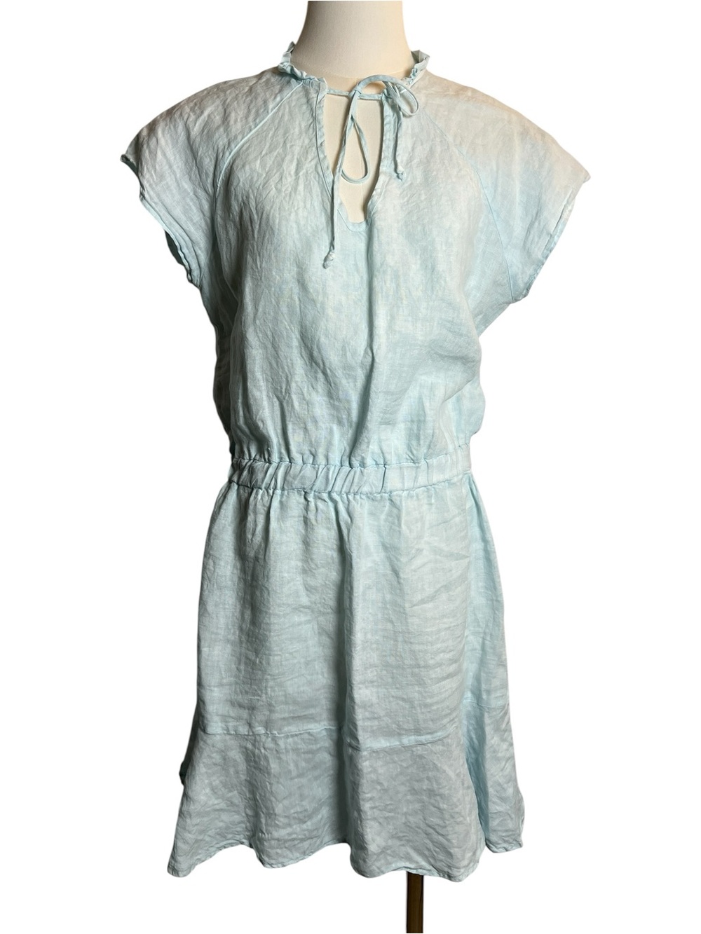 S'edge Raleigh linen dress in light blue Size Medium